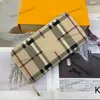 Projektant Walllet 2024 Nowe torebki luksusowy projektant zippy krótki portfel skóra kontrola kratę Portfel uchwyt karty Kontek