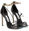 Women Women Oriana Sandals Shoes Gold Cains Cains Cokles Lady Stiletto High Heels Barty Wedding Dress Pumps مع صندوق