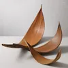 Plates Creative Leaf Shaped Wooden Dinner Plate Restaurant Irregular Display Dessert Decorative Tray Tableware