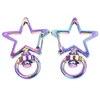 Keychains 10PCS Simple Star Lobster Buckle Charms Accessories Keychain Fashion Jewelry Making DIY Craft For Gift Women Man