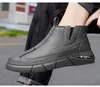 HBP Sapatos casuais sem marca Atacadista versátil outono e inverno moda masculina sapatos de cano alto sapatos estilo caminhada homem