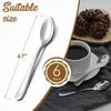 18 peças de colher de café expresso 4,7 polegadas de aço inoxidável mini colher de café colher de sobremesa 240313