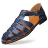 HBP Non flambant neuf 38-48 # sandales plates d'été de luxe pantoufles boucle de ceinture chaussures de gladiateur hommes sandales romaines de plage décontractées