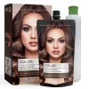 Ferramentas de tingimento de cabelo de cor orgânica, longa duração, colorido rápido, multicolorido, queratina, tintura de cabelo, shampoo, capa de cabelo branco, 500ml * 2