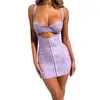 Casual Dresses Women S Cutout Lace Bodycon Mini Dress Summer Sexy Slim Fit Sleeveless Backless Low Cut Tank Short With Bra