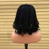 Perruques synthétiques Court Bob Box Perruques tressées pour les femmes noires Résistant à la chaleur Crochet Kinky Twist Perruque tressée Perruque de tressage synthétique africaine 240329