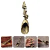 Spoons Loose Leaf Tea Measuring Spoon Lotus Shape Retro Brass Shovel Handmade Craft Ceremony Coffee