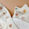 韓国生まれの春秋の赤ちゃんの快適さdoudou blanklet cildrens quilt cover four Seasons swaddle 240304