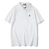 A BATHING A APE Nova camiseta masculina de manga curta com lapela bordada de cor sólida