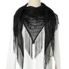 Belts Breathable Woman Scarf Shawl With Hollow Butterfly Fringe Trim