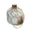 Retro Aluminum Bundy Bucket Bag Hip Flask shaped Sequin Mini Shoulder Hip Flask Bag Girl Style Change Diagonal FairyBag 240307