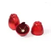 Smycken påsar röda rosblommor som lyfter förvaringslåda halsband ringörhängen display fodral lyx alla hjärtans dag gåvor väskor