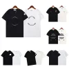 2024 mens basic t shirt womens designer double embroidered badge tshirts men s graphic tees summer tshirt