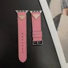 Luxury Leather Watchband Band Series 1 2 3 4 5 6 7 8 SE 38mm 40mm 41mm 45mm 42mm 49mm Designer Smart Watches Fashion Top Designer Watchband Straps Triangular Buckle