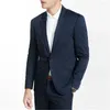 Costumes pour hommes Costume Homme Bleu Marine Blazer Pantalon Hommes 2 pièces (Veste Pantalon Cravate) 2 Boutons Dernière Conception Casual Homme Vêtements De Mariage