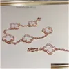 Designer Jewelrys Cleef Bracelet 2024 Luxury Van Clover Bracelet Mother Of Pearl 18K Gol Love Bangle Shining Crystal Diamond Jewelry