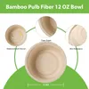 MZL Çevre Dostu 130*50*95mm Bambu Hamuru ve Bagasse Karışık Kase Piknikler, Partiler ve Festival Kutlamaları İçin Mükemmel Tek Kullanımlık Biyolojik Düzenlenebilir Kağıt Kasesi