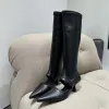 Buty Eilyken 2023 Designer Hollow Out Women Kneehigh Boots Style uliczny Wskazane palce buty damskie buty cienkie niskie obcasy botas feminas