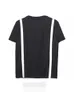 Men's T-Shirts Mens short sleeved T-shirt summer new dark round neck white V-shaped ribbon splicing design casual Korean Versatile T-shirt J240316