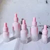 Bottiglie Flacone contagocce in vetro da 10 pezzi con pipetta Flacone contagocce vuoto per olio essenziale con tappo rosa Piccola bottiglia 5 ml 10 ml 15 ml 30 ml 50 ml