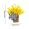 Kwiaty dekoracyjne Spring Flower Door koszyk sztuczny wieniec wiszący stokrotki ozdoby na ganek domowy