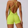 Women's Tracksuits Sleeveless Sports Jumpsuit Fitness Overalls Short Workout Rompers Women Gym Bodysuits Up One-Piece Suit 24318