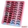 Faux cils 20 paires de volume imitation vison cheveux multicouches moelleux pur fait à la main outil de maquillage tridimensionnel