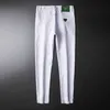 Herren-Jeans-Designer Hong Kong High-End-Frühjahr und Sommer neue weiße Abzeichen Water Ghost grüne Jeans, elastische Slim-Fit-Hosen für Herren, Modemarkenhosen UKCL