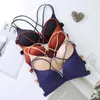 Soutiens-gorge femmes sans couture soutien-gorge décontracté Push Up bustiers enveloppé poitrine avant Clousure femme intime Bralette sous-vêtements