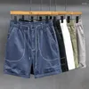 Herren-Shorts für Männer, blau, mit Reißverschlüssen, kurze Hosen, Cargo-Roll-Up-Streetwear, kein Logo, Sommer-Casual-Angebote, personalisieren Sie in großen Mengen