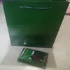 Endast originallådor och kort Ny stil Brand Green Watch Original Box Papers Presentklockor Boxesbag Card FO2905