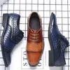 HBP Non-Brand New Haute qualité britannique Business Dress Casual Chaussures en cuir chaussures de mariage à carreaux sculpté travail manuel hommes brogues oxford chaussures