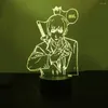 Night Lights Anime Chainsaw Man Figure Light RGB Manga Setup Room Decor Birthday Cool Gift For Kids Boyfriend Fancy Lamp