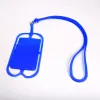 Atacado colhedores de silicone suporte de capa de telefone com alça de pescoço material escolar para celular universal ZZ