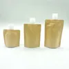 Sacos de armazenamento 50ml 50pcskraft papel bico bolsa de sucção pode ser usado para cosméticos de suco de bebidas e outras embalagens descartáveis ​​líquidas