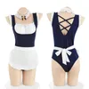 Conjuntos de Bras Lingerie Erótica Kawaii Terno Mulheres Anime Japonês Avental Maid Outfit Bonito Cosplay Traje Servo Uniforme