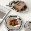 Ins Creative Tray Jewelry Storage Light Luxury Ceramic Display Snack Modern Decorative Ornaments 240314