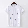 T-shirty męskie modne męskie kreskówki T-shirt O Neck luźne miękkie lniane top DIY znak drukowany T-shirt Summer White Line T-shirt M-XXXL J240316