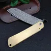 Tactical Knives Damascus Steel Kitchen Knife Cutting Fruit Tools Outdoor Portable Brass Handle Pocket Hunting Camping Folding Knife EDC SurvivalL2403