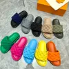 Designer Pool Pillow sandals couples slippers men women summer flat shoes fashion beach slippers slides with box 35-46