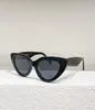 Lunettes de soleil Cateye gris noir brillant pour femmes, lunettes de soleil de styliste Occhiali da sole Pupular Styles8042804