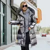 Women's Down Parkas Coat Winter Style 2024 Bright Face Coats Woman Thicked Cotton vadderade kläder Europa och Amerika