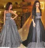 Black and White Celebrity Dresses 2015 inspired by Myriam Fares Dresses with Black Sheer Jacket and Bow Ribbon6580431