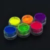 Lidschatten, 6 Farben, fluoreszierendes Neon-Puder, Lidschatten, glitzernd, matt, schimmernd, im Dunkeln leuchtend, Lidschatten, matt, Kosmetik, Schönheits-Make-up für Nägel, L2403