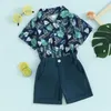 Clothing Sets Toddler Baby Boy Summer Clothes Hawaii Button-down Shirt Tops With Shorts 2T 3T 4T 5T 2PCS Outfits