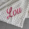 Nome personalizzato Doudou's Born Ricevere coperta personalizzata in peluche Dot Baby Swaddle 240304