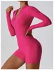 Dames Trainingspakken Ritssluiting Fitness Jumpsuits Dames Zweetafvoerend Training Danser Body Sportkleding Gymoutfits 24318