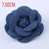 Flores decorativas 5 peças tecido jeans flor artificial pequena camélia decoração de casamento roupas chapéus vestido diy scrapbooking cocar artesanato