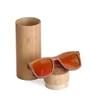 Lunettes de soleil en bois de planche à roulettes monture marron avec revêtement miroir lunettes de soleil en bambou UV 400 lentilles de Protection oculos de sol feminino Dro7929371