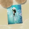 Коврик Шелковистое мягкое пляжное одеяло с защитой от песка, коврик с угловыми карманами и сетчатой сумкой для путешествий, кемпинга, с рисунком синей черепахи